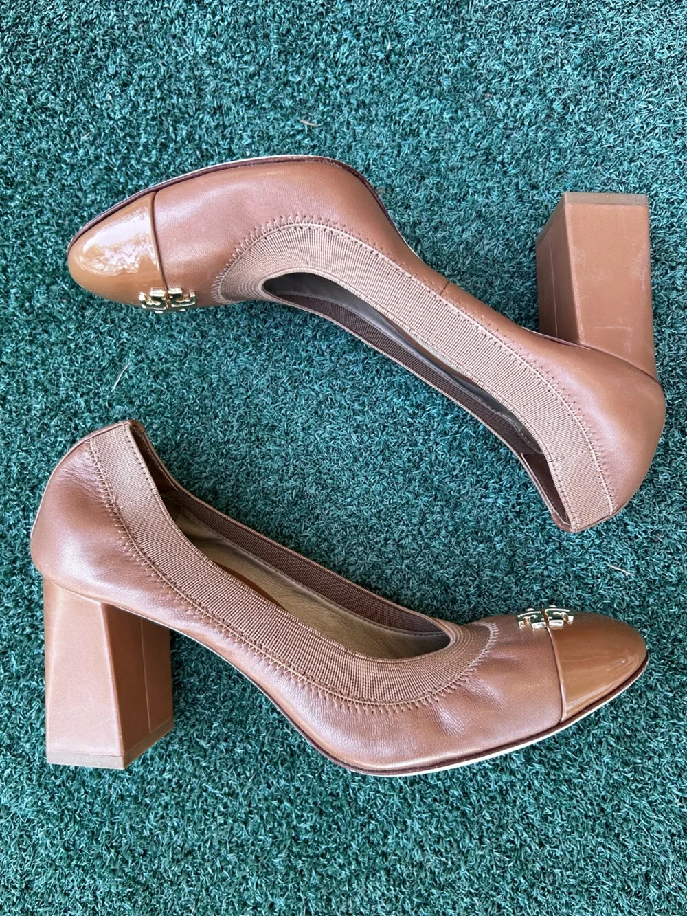Tory Burch Jolie Pump Leather Tan 6.5